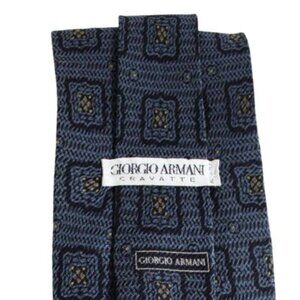 GIORGIO ARMANI Cravatte Tie 100% Silk -Camel, Grey Blue & Navy